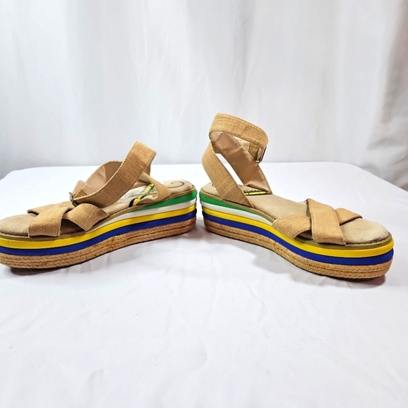 Vogue Tan Cloth Funky Angel Sandals Size 8.5 - Picture 8 of 9